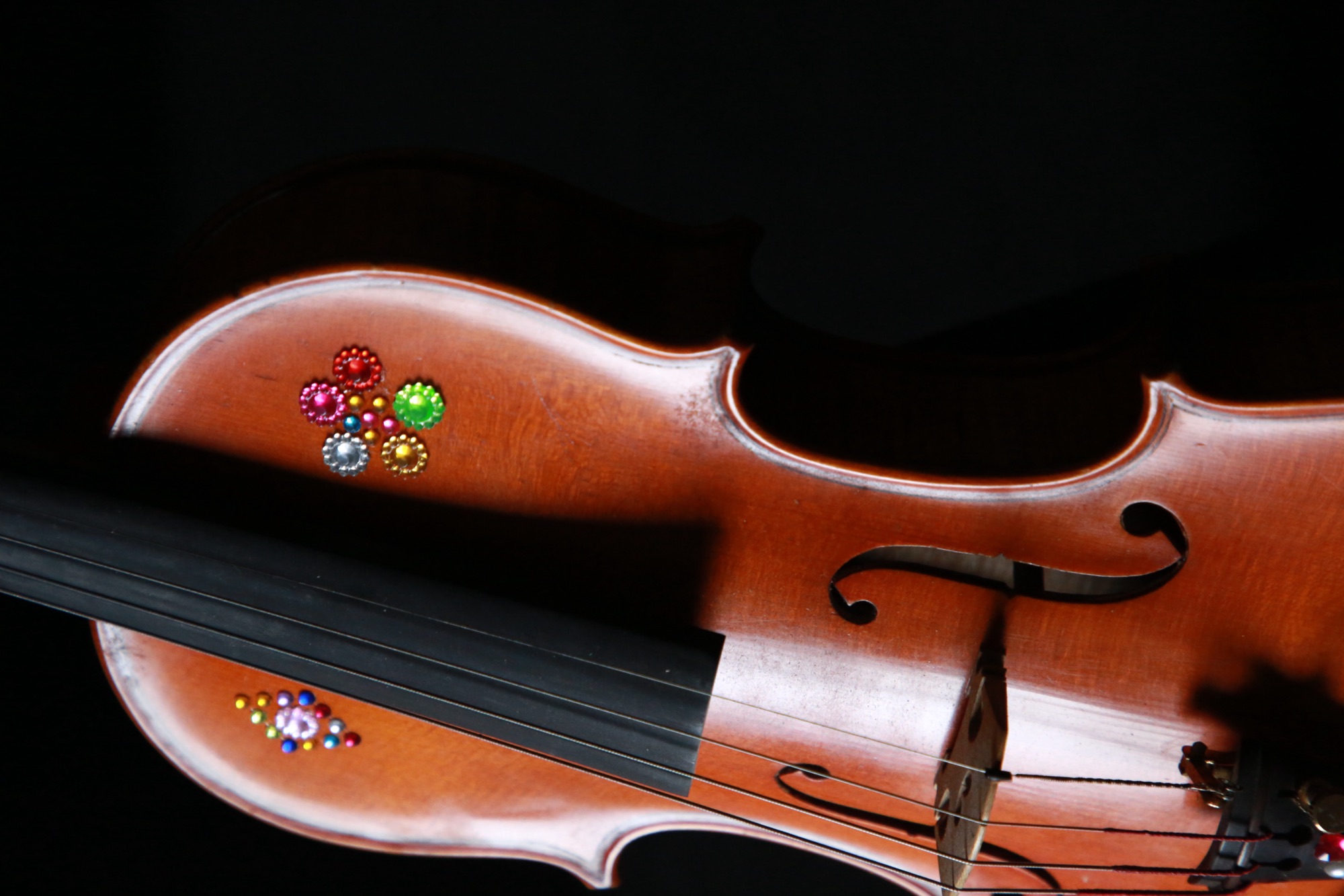 The Violin I. Covered in flower stickers, it was always meant to bloom, just like her.