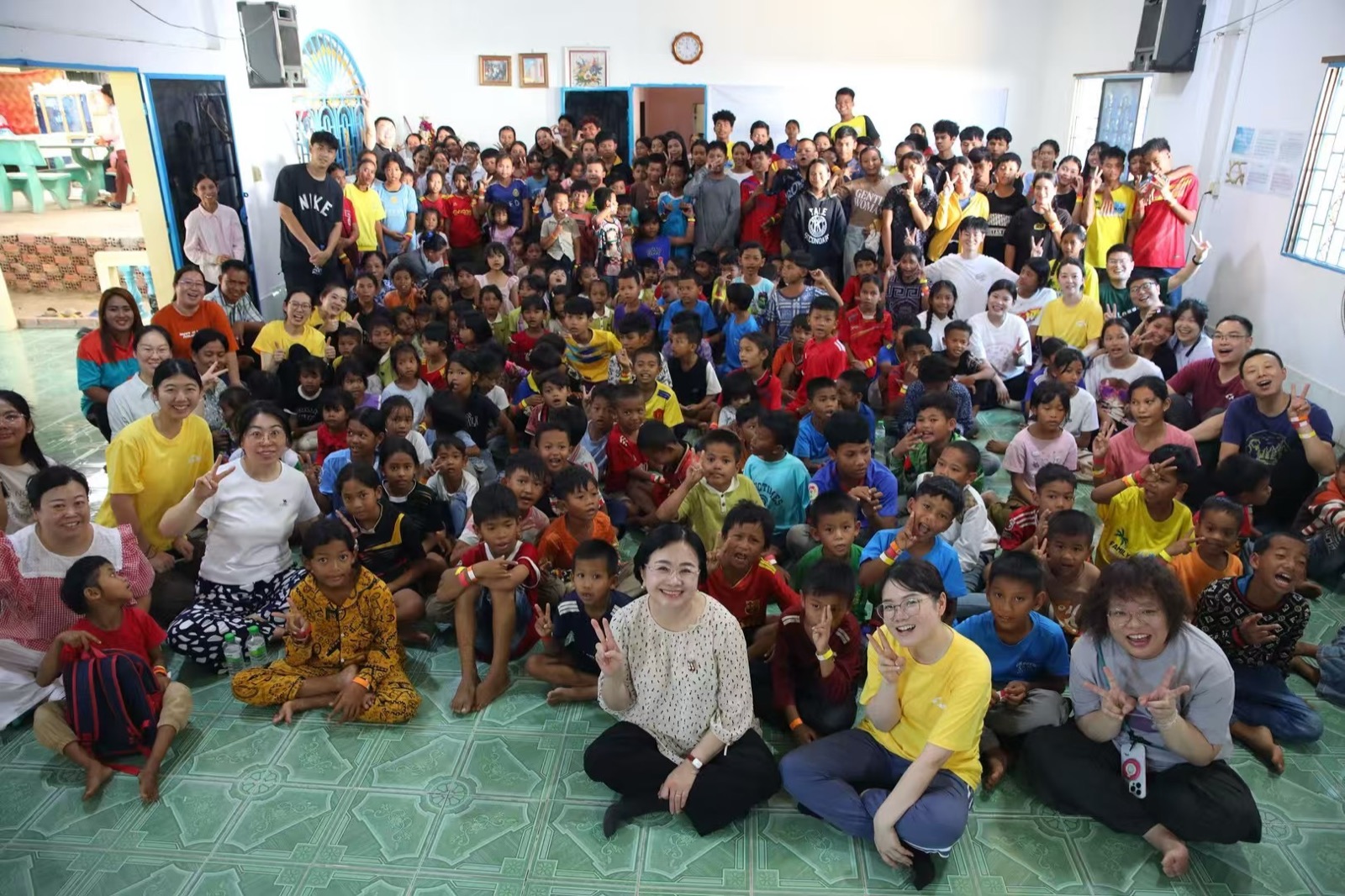 Together at the end of the eight-day visit