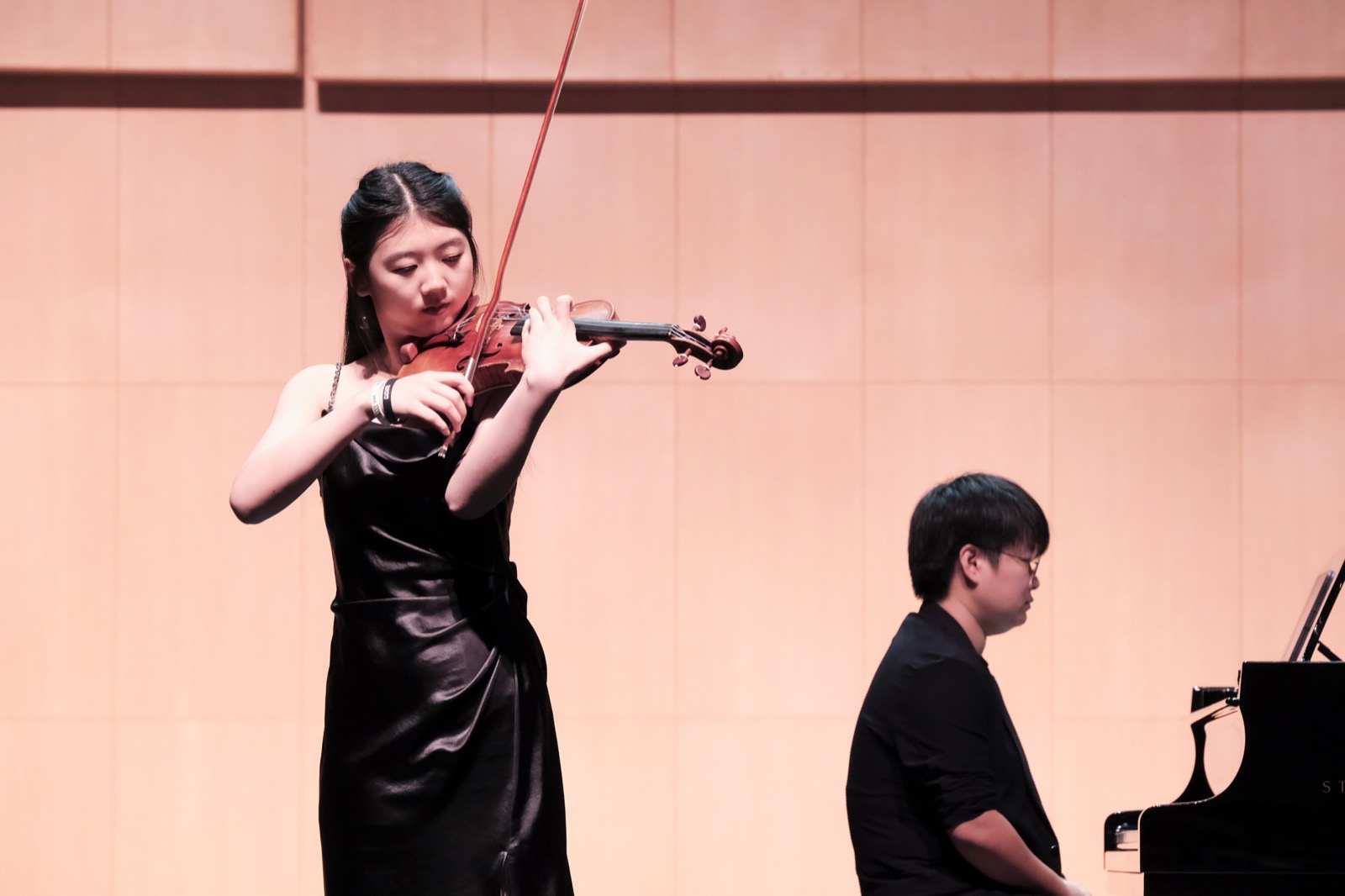 Violin and piano in performance